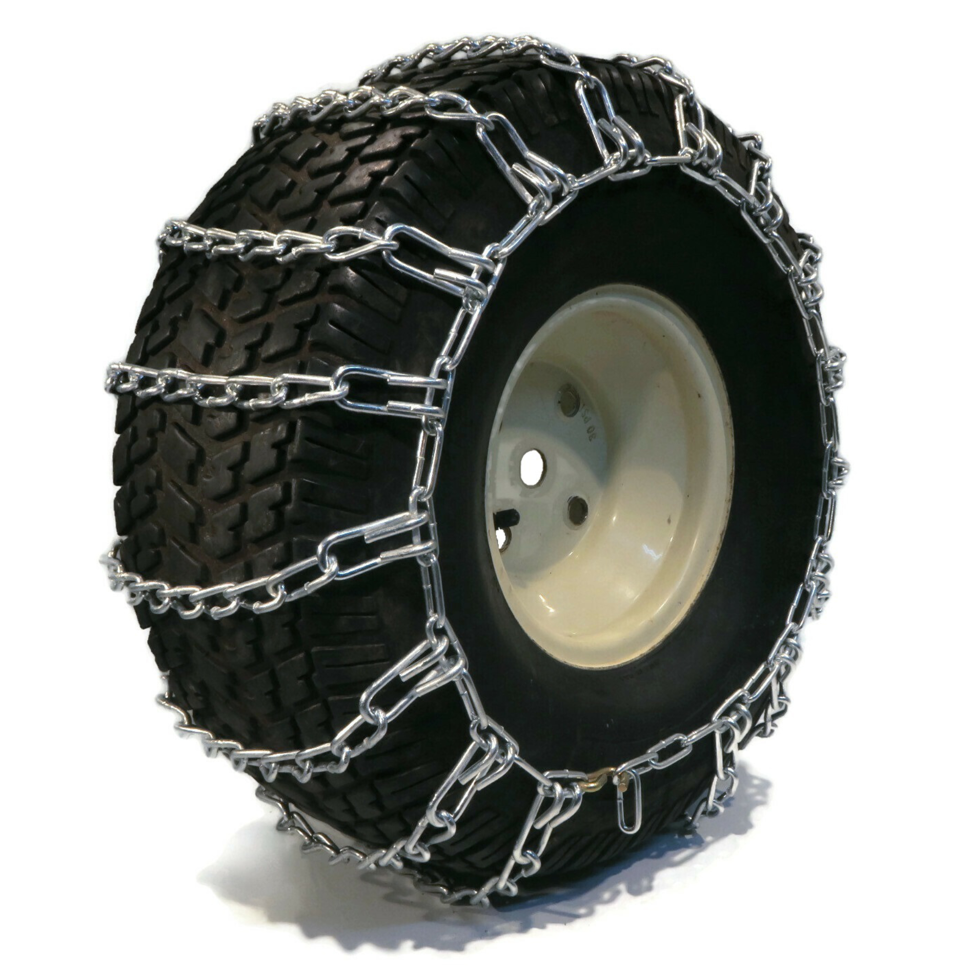 New PAIR 2 Link TIRE CHAINS 20x10.00x8 for Garden Tractors / Riders / Snowblower