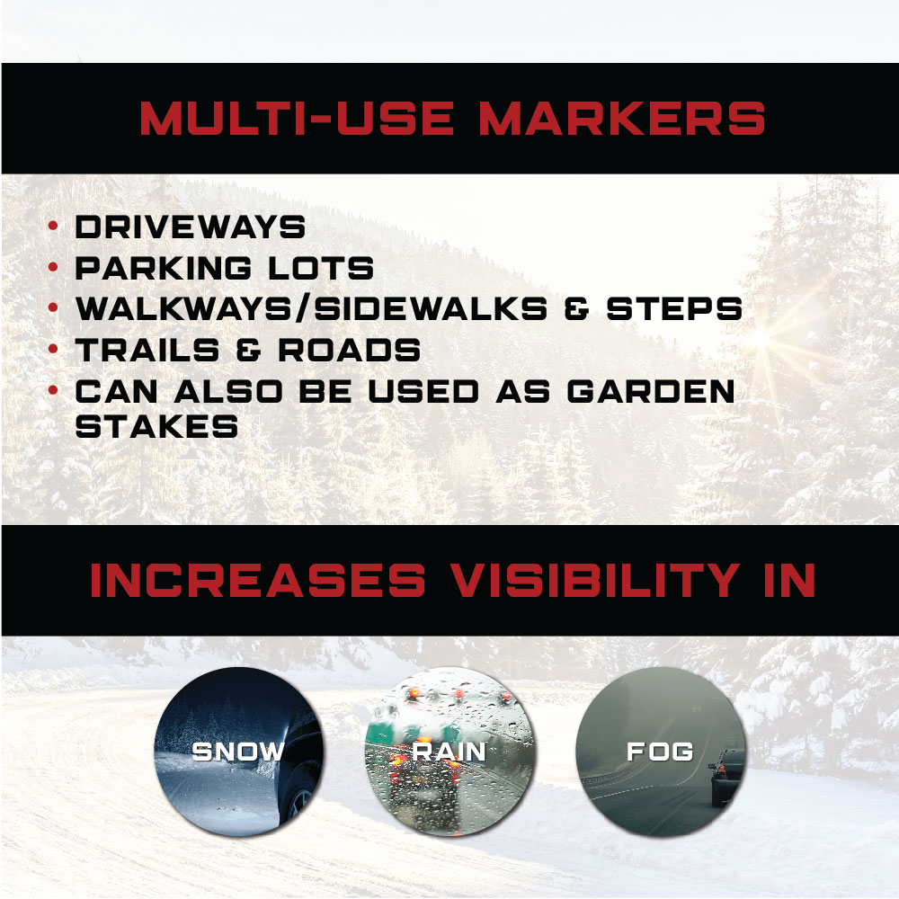 Driveway Markers Reflective and Non Reflective 5/16" or 1/4" Blue or Orange