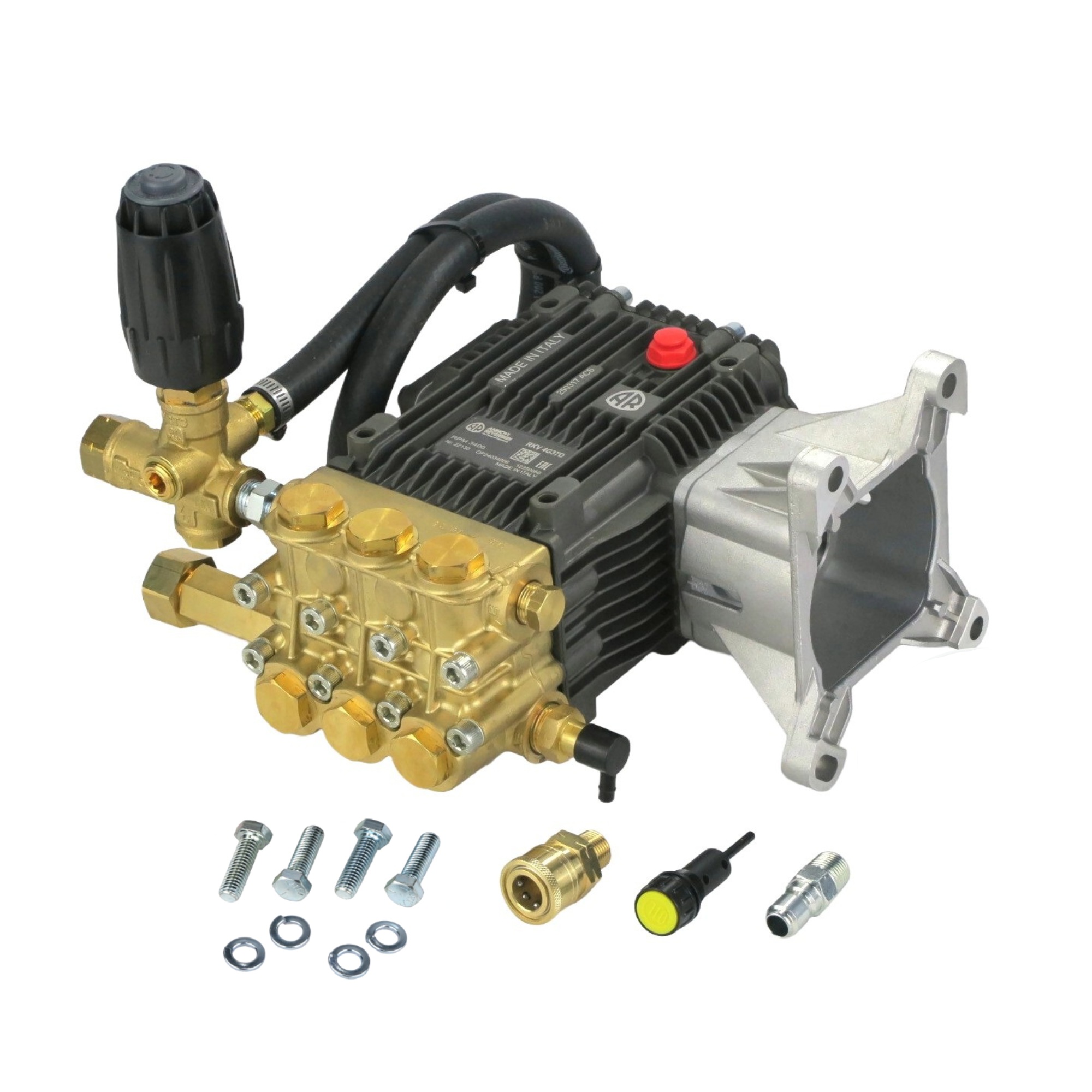 Annovi Reverberi 3700 PSI Pressure Washer Pump RKV4G37DF24, 1" Shaft|Kit Options