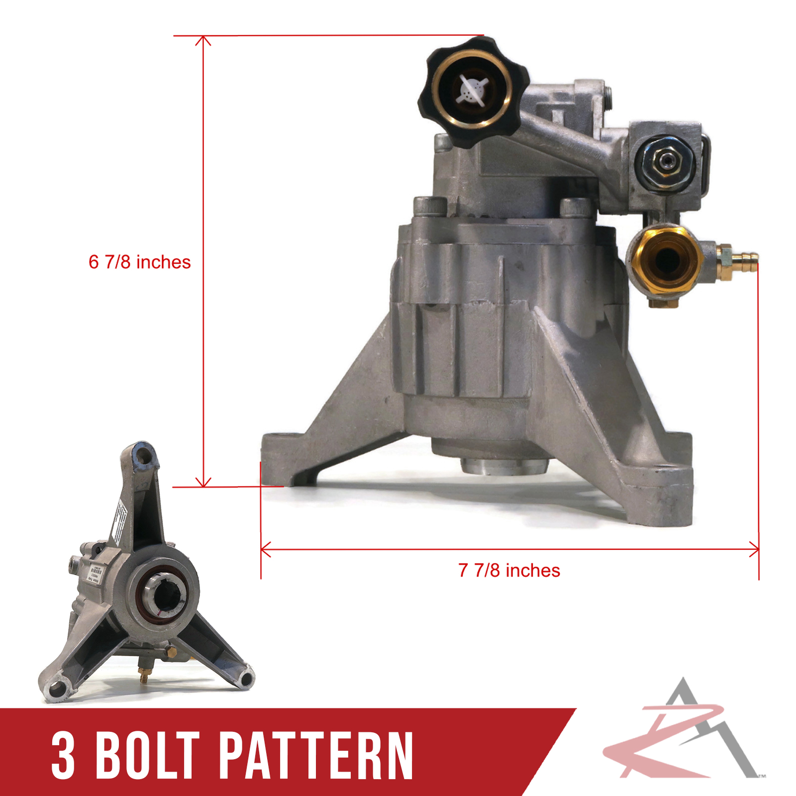 The ROP Shop 2800 PSI Pressure Washer Pump 7/8 Shaft For Briggs & Stratton 020598-00