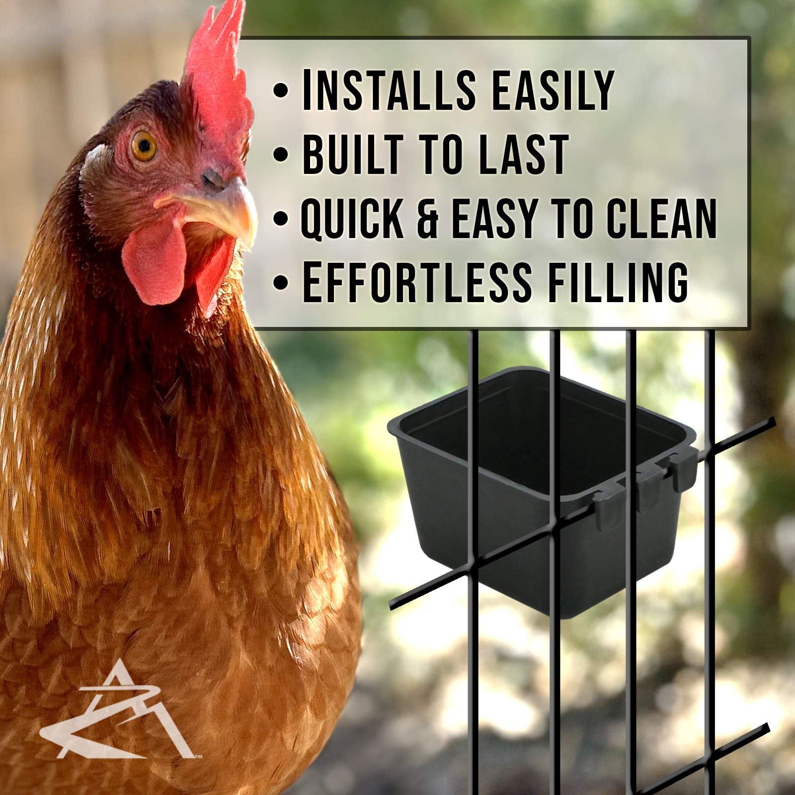 Plastic Cage Cups Hanging Feed Cups - Eric Gjerde
