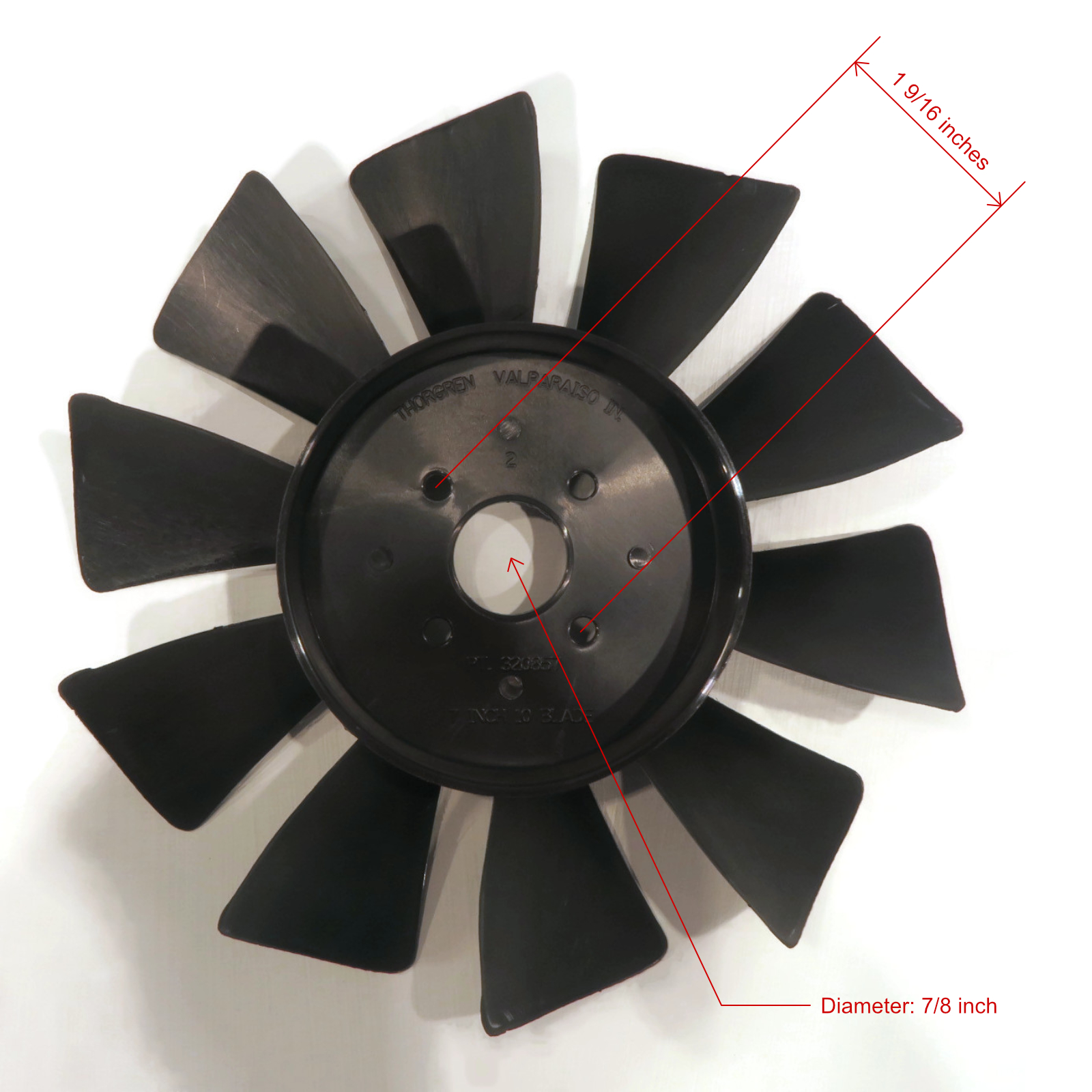 Grasshopper OEM Nylon Fan Blades (Pack Of 2) – Clockwise Rotation, 7-Blade, Part #320857/320859 For ZTR Mowers