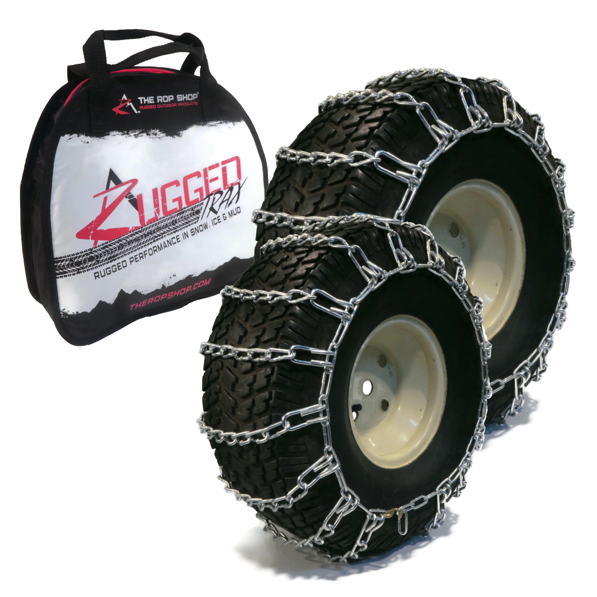 2 Link Tire Chains Pair for Kawasaki 16x6.5x8, 16x6.5x6 Front
